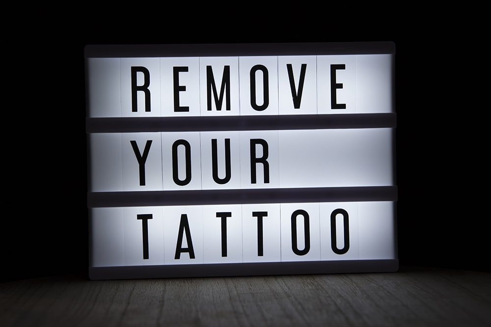 'Remove your tattoo' text in lightbox